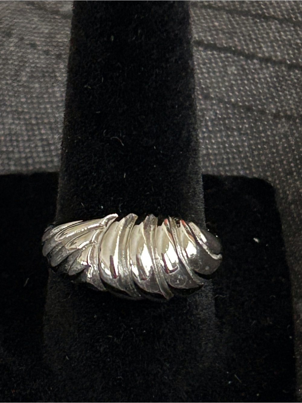 Sterling Silver Tufted Dome Ring